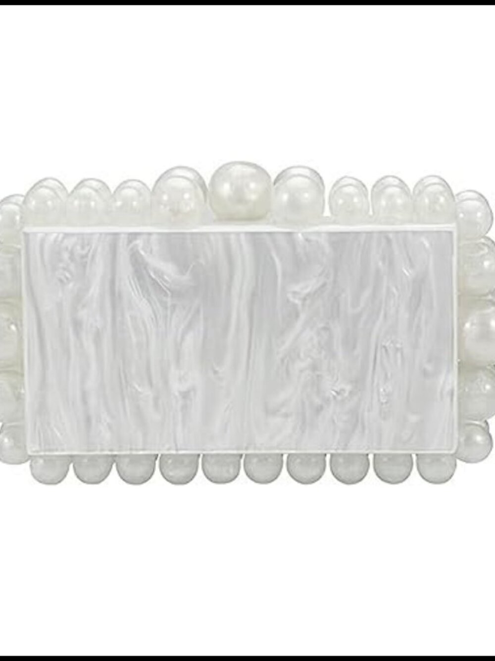 Acrylic Beaded Evening Clutch Marble Glitter Purse for Wedding Party Prom